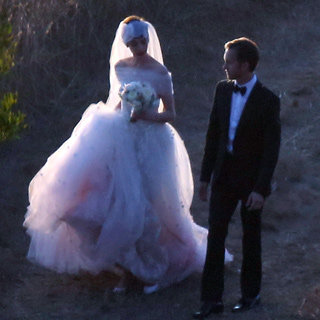 Anne Hathaway's Valentino Wedding Dress And Tulle Headpiece