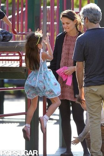Katie Holmes took Suri to a playground in Brooklyn.
Katie Holmes took Suri to a playground in Brooklyn.