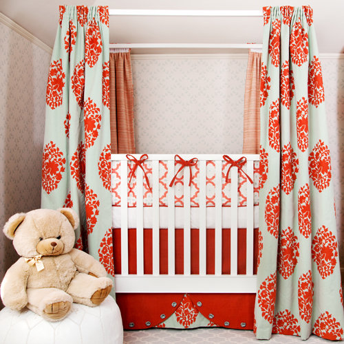 Red-and-Aqua Nursery With Designer Details