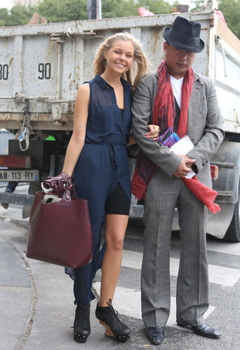 A charming duo, thanks to a breezy sheer maxi, rich burgundy satchel, and very dapper look from him.
A charming duo, thanks to a breezy sheer maxi, rich burgundy satchel, and very dapper look from him.