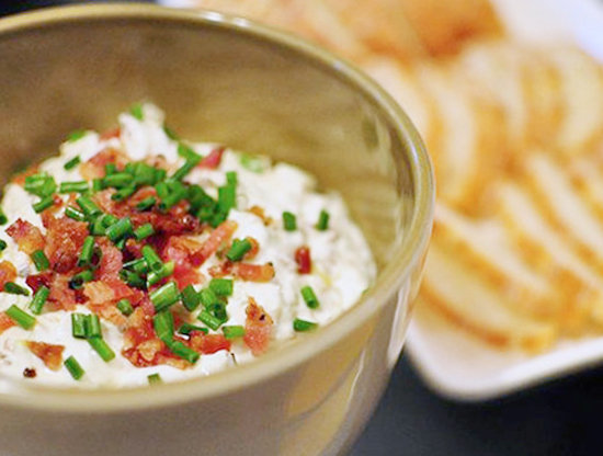 Caramelized Leek, Goat Cheese, and Bacon Dip