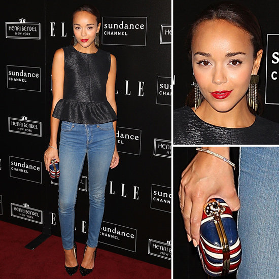 Ashley Madekwe's Gold Drop Earrings Ashley Madekwe's Gold Drop Earrings