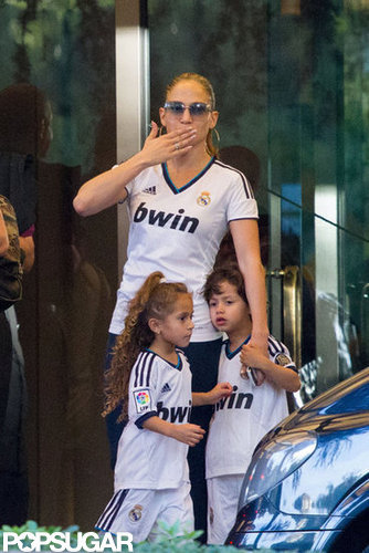 Jennifer Lopez Brings Her Twins For a Sporty Soccer Game Jennifer Lopez Brings Her Twins For a Sporty Soccer Game