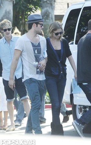 Joshua Bowman and Emily VanCamp stayed close while filming for Revenge together in LA.
Joshua Bowman and Emily VanCamp stayed close while filming for Revenge together in LA.