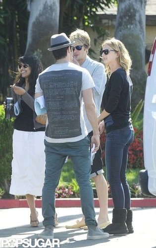 Joshua Bowman and Emily VanCamp filmed Revenge together in LA.
Joshua Bowman and Emily VanCamp filmed Revenge together in LA.