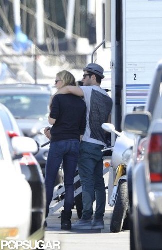 Joshua Bowman had his arm around Emily VanCamp on the set of Revenge together in LA.
Joshua Bowman had his arm around Emily VanCamp on the set of Revenge together in LA.
