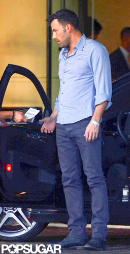 Ben Affleck wore a blue button-down.
Ben Affleck wore a blue button-down.