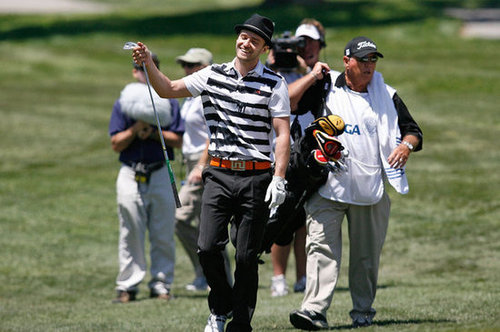 Justin Timberlake got excited during a round at San Diego's Torrey Pines golf course in June 2008.
Justin Timberlake got excited during a round at San Diego's Torrey Pines golf course in June 2008.