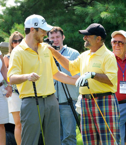 Dave Annable and Joe Pesci matched their golf gear at the July 2009 Joe Pesci Celebrity Skins Game in New Jersey.
Dave Annable and Joe Pesci matched their golf gear at the July 2009 Joe Pesci Celebrity Skins Game in New Jersey.
