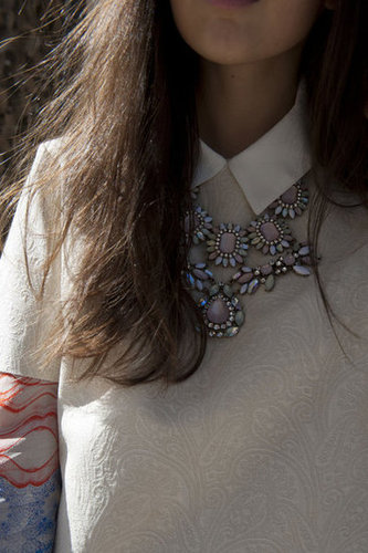 Just lovely — the prettiest statement piece to offset a classic collared blouse.
Just lovely — the prettiest statement piece to offset a classic collared blouse.