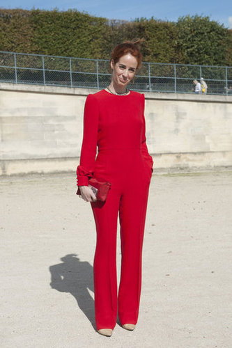Lady in red got a sleek makeover in a slim jumpsuit.
Lady in red got a sleek makeover in a slim jumpsuit.