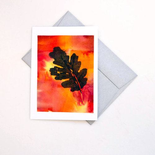 Leaf Print Fall Cards Leaf Print Fall Cards
