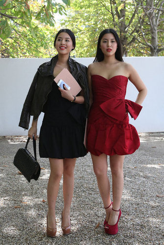 These two decided to go glam, bringing cocktail dresses and serious heels to the shows.
These two decided to go glam, bringing cocktail dresses and serious heels to the shows.