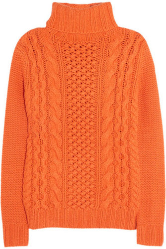 Brighten up a gloomy day (and grab some attention) with this electric-orange Joseph Cable-Knit Wool Blend Sweater ($695).
Brighten up a gloomy day (and grab some attention) with this electric-orange Joseph Cable-Knit Wool Blend Sweater ($695).