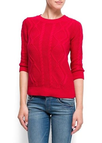 Mango's Cotton Cable Knit Jumper ($45) has a slim fit and comes in the perfect shade of cherry red.
Mango's Cotton Cable Knit Jumper ($45) has a slim fit and comes in the perfect shade of cherry red.