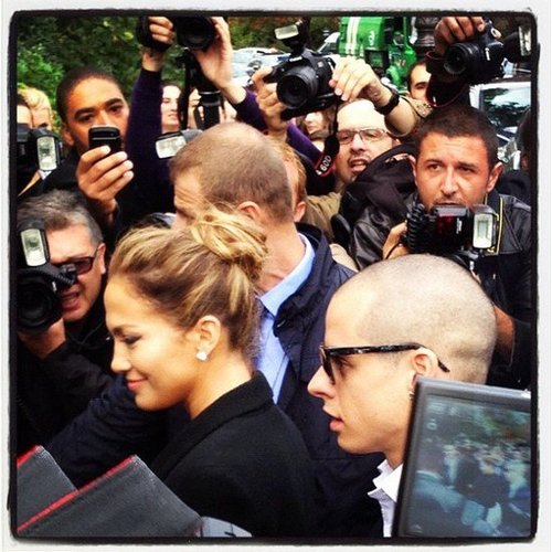 Jennifer Lopez and Casper Smart's arrival at Chanel caused quite the commotion.
Jennifer Lopez and Casper Smart's arrival at Chanel caused quite the commotion.