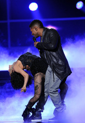 Usher gave a steamy performance with a female dancer onstage at the Latin Grammy Awards in November 2011.
Usher gave a steamy performance with a female dancer onstage at the Latin Grammy Awards in November 2011.
