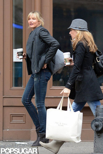 Cameron Diaz and a friend shopped around NYC together.
Cameron Diaz and a friend shopped around NYC together.