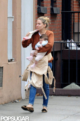 Sienna Miller Brunches With Baby Marlowe in the Big Apple Sienna Miller Brunches With Baby Marlowe in the Big Apple