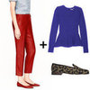 Peplum Sweater and Wool Pants Outfit