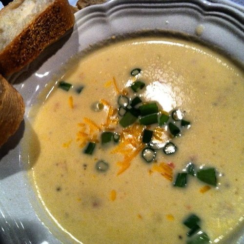 Cheddar cheese soup