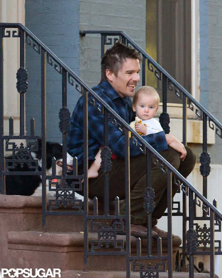 Ethan Hawke spent some time with his youngest child in NYC.
Ethan Hawke spent some time with his youngest child in NYC.