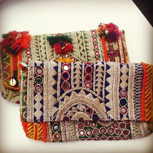 We couldn't take our eyes off these hand-embellished bags from Latitude.
We couldn't take our eyes off these hand-embellished bags from Latitude.