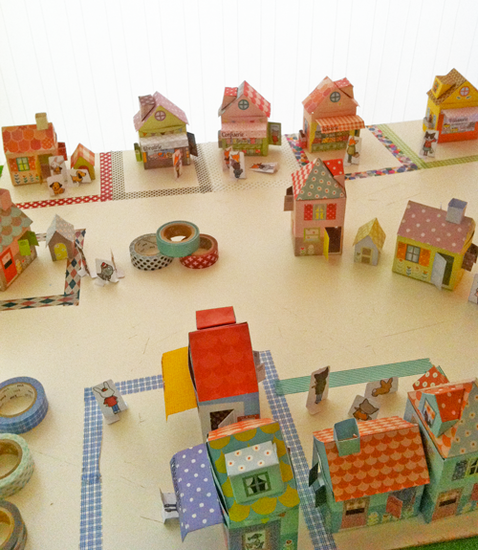 For Any Time of Year: A Washi Tape Village