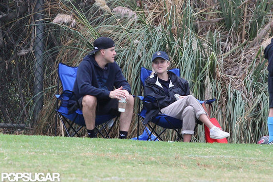 Reese Witherspoon and Jim Toth watched Deacon's soccer game together.
Reese Witherspoon and Jim Toth watched Deacon's soccer game together.