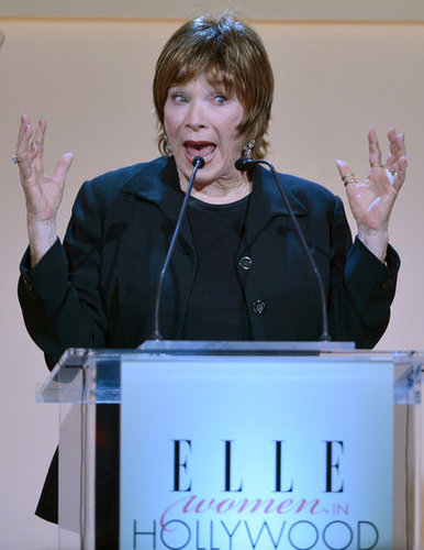 Shirley Maclaine appeared on stage at the Elle Women in Hollywood Awards in LA.
Shirley Maclaine appeared on stage at the Elle Women in Hollywood Awards in LA.
