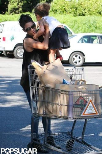 Nahla Aubry joined Halle Berry at the grocery store.
Nahla Aubry joined Halle Berry at the grocery store.