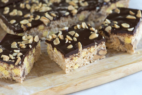 Chocolate-Covered Reese's Rice Krispies Treats Chocolate-Covered Reese's Rice Krispies Treats
