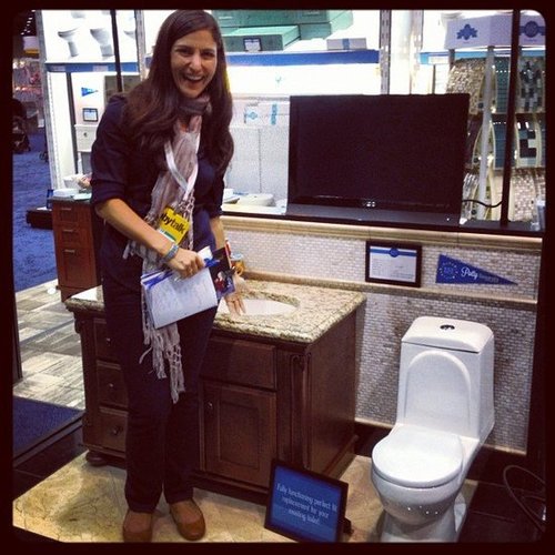 Kids Bath is hoping to introduce the concept of luxury tot-size toilets and sinks to the home. Designed for kids from 2 to 6 years old, the toilets fit all standard-size bathrooms.
Kids Bath is hoping to introduce the concept of luxury tot-size toilets and sinks to the home. Designed for kids from 2 to 6 years old, the toilets fit all standard-size bathrooms.