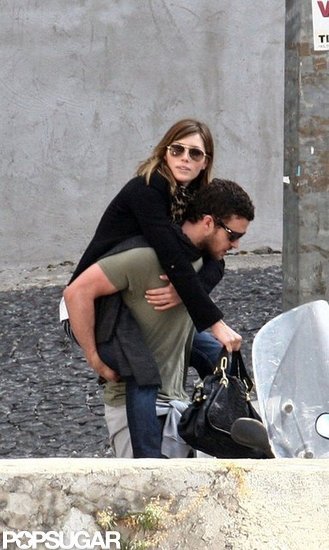 In September 2008, Jessica Biel hopped on Justin Timberlake's back in Rome.
In September 2008, Jessica Biel hopped on Justin Timberlake's back in Rome.