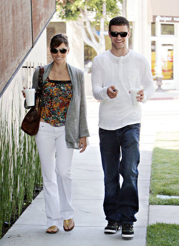 Jessica Biel and Justin Timberlake couldn't contain their smiles while out in LA in August 2008.
Jessica Biel and Justin Timberlake couldn't contain their smiles while out in LA in August 2008.