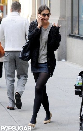 Katie Holmes talked on the phone while out in NYC.
Katie Holmes talked on the phone while out in NYC.
