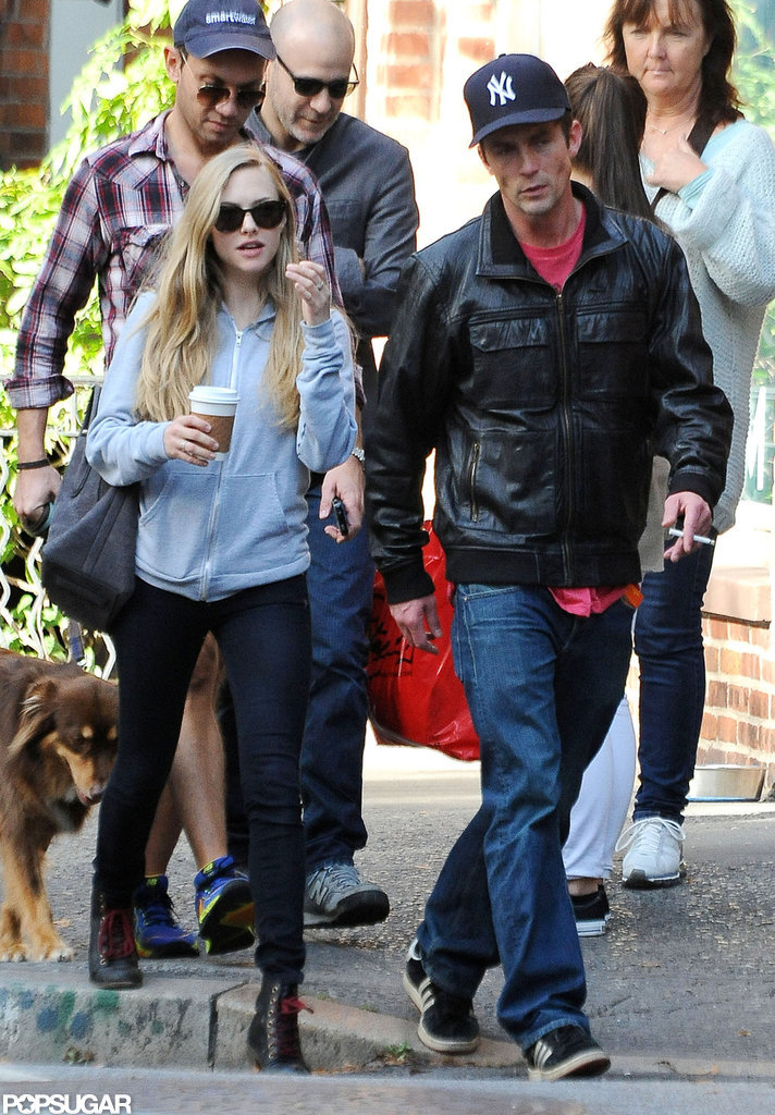 Amanda Seyfried and Desmond Harrington strolled through NYC together. Amanda Seyfried and Desmond Harrington strolled through NYC together.