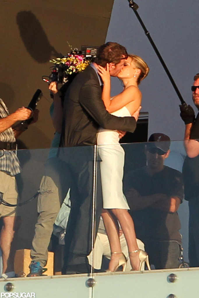 Natalie Portman filmed a scene with Michael Fassbender in Texas. Natalie Portman filmed a scene with Michael Fassbender in Texas.