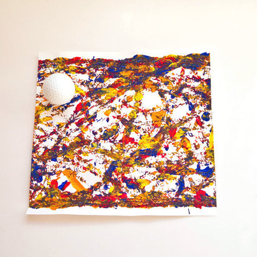 Rolled Golf Ball Paint Craft Rolled Golf Ball Paint Craft