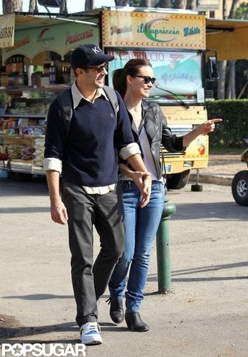 Olivia Wilde and Jason Sudeikis checked out the sights in Rome.
Olivia Wilde and Jason Sudeikis checked out the sights in Rome.