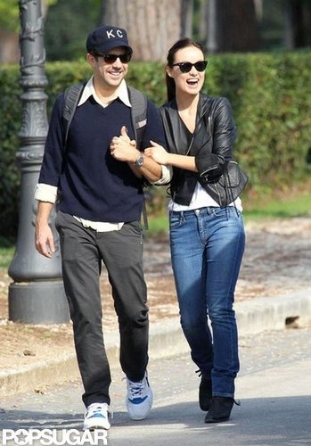 Olivia Wilde and Jason Sudeikis laughed at they made their way through Rome.
Olivia Wilde and Jason Sudeikis laughed at they made their way through Rome.