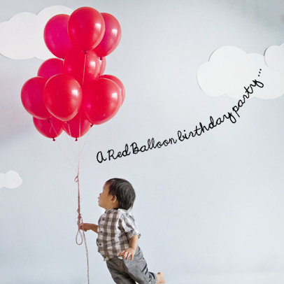 Red Balloon Parisian Birthday Party