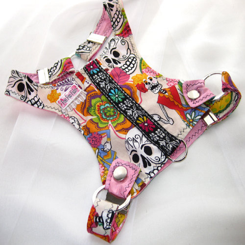 Day of the Dead Dog Harness 