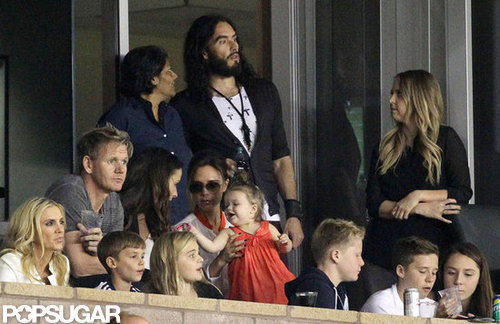 Victoria and Harper Cheer On David With the Ramsays and Russell Brand Victoria and Harper Cheer On David With the Ramsays and Russell Brand
