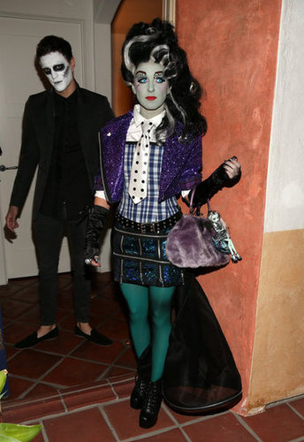 Shenae Grimes wore a wig and face paint for Matthew Morrison's LA party on Sunday.
Shenae Grimes wore a wig and face paint for Matthew Morrison's LA party on Sunday.