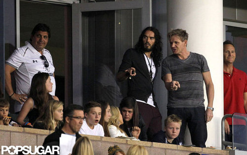 Victoria and Harper Cheer On David With the Ramsays and Russell Brand Victoria and Harper Cheer On David With the Ramsays and Russell Brand