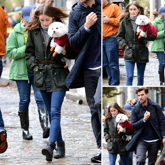 Olivia Palermo Walking in NYC During Hurricane Sandy