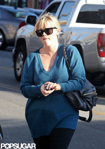 Reese Witherspoon stepped out in a sweater in LA.
Reese Witherspoon stepped out in a sweater in LA.