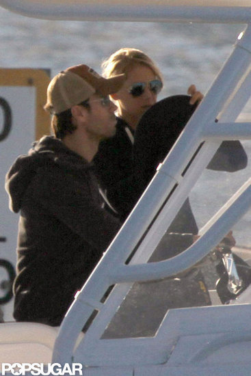 Enrique Iglesias and Anna Kournikova both wore sunglasses as they boated around Miami Beach. Enrique Iglesias and Anna Kournikova both wore sunglasses as they boated around Miami Beach.
