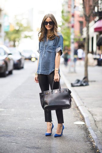 Does Olivia Palermo ever get it wrong? The style setter outfitted a tomboy-style denim topper with slick leather bottoms and bright heels.
Source: Adam Katz Sinding
Does Olivia Palermo ever get it wrong? The style setter outfitted a tomboy-style denim topper with slick leather bottoms and bright heels.
Source: Adam Katz Sinding